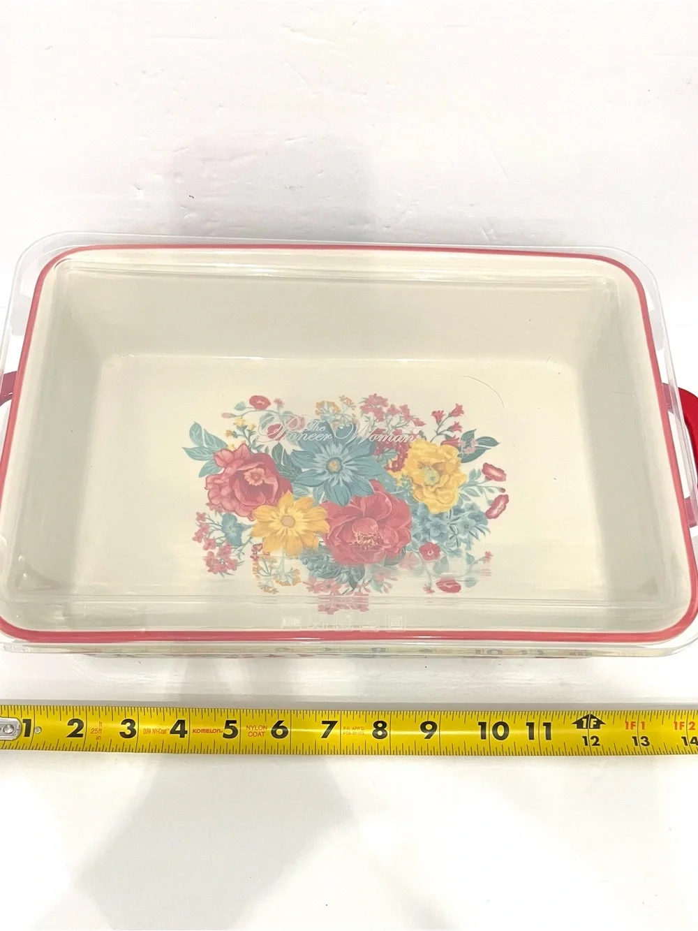 The Pioneer Woman Fancy Flourish Rectangular Baker w Lid 15 x 10 Unused Floral